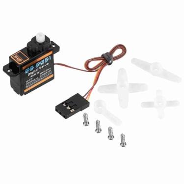Imagem de Grcfumo 4.1G Micro servo digital, engrenagem de plástico 0,8 kg de servo de motor de torque sem cor para o 3D F3P RC Robot Helicopter Airplane