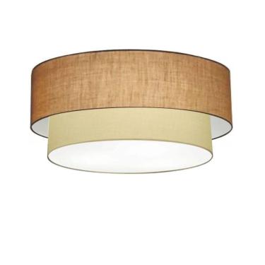 Imagem de Plafon De Sobrepor Cilíndrico Sp-3063 Cúpula Cor Palha Bege