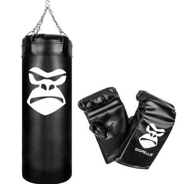 Imagem de Saco De Pancadas Profissional 100 Cm Luva Bate Saco Gorilla