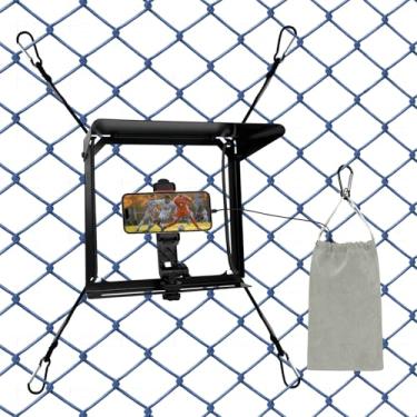 Imagem de Dafape Suporte de cerca de telefone com sombra, kit de montagem de trocador de jogos para iPhone, GoPro, Mevo Start e outras câmeras de ação, adequado para gravação de futebol, basquete, beisebol