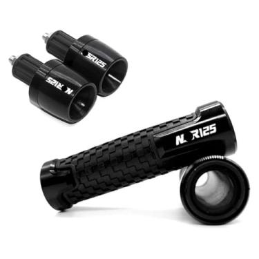 Imagem de Acessórios de motocicleta Alumínio CNC Pegas de Mão Tampa de Extremidade da Barra Compatível com NSR125 NSR 125 1988 1989 1990 (Preto)