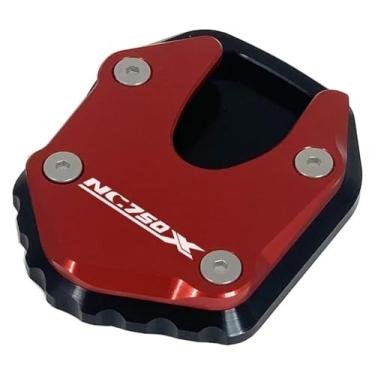 Imagem de BYYINGSUS Extensão de suporte de placa ampliadora de suporte lateral para pé de motocicleta compatível com NC750X NC 750X NC750 X/DCT 2021 2022 2023 (Nc750x Red)