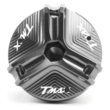 Imagem de Tampa de enchimento de óleo de motor de motocicleta CNC compatível com Tech MAX TMAX 560 TMAX 530 T-MAX 500 T MAX 530 SX DX (cinza)
