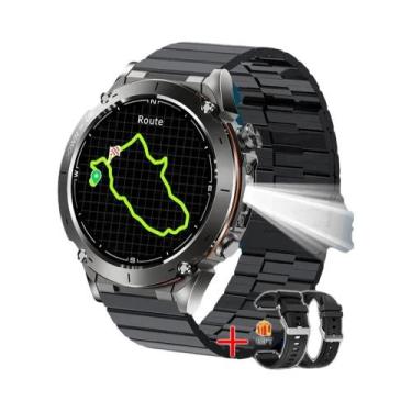 Imagem de Relógio Inteligente Militar Masculino À Prova d'Água 10ATM Com GPS, Bú