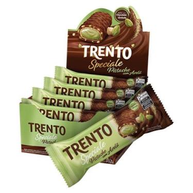 Imagem de Chocolate Trento Wafer Speciale Pistache Com Avelã 26g - Emabalagem co