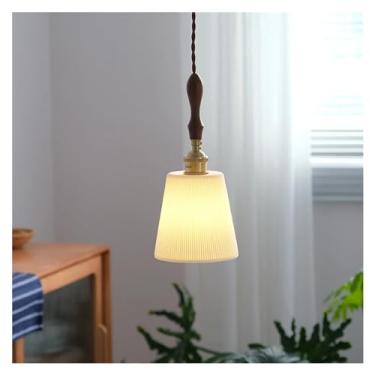 Imagem de Luminária pendente de cerâmica japonesa LED moderna para decoração de casa, luminária suspensa para cozinha, restaurante, teto, iluminação, lustres para quarto