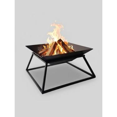 Imagem de Lareira 70cm p/ Jardim Fogueira Externa Portatil a Lenha - Lazer e Voc