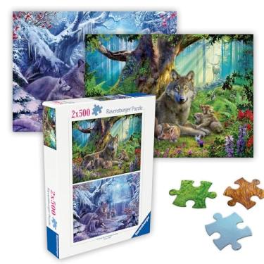Imagem de Ravensburger Quebra-cabeça 12000342 - Lobos - 2 x 500 peças Quebra-cabeça para adultos e crianças a partir de 12 anos, animal quebra-cabeça lobo