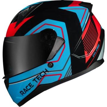 Imagem de CAPACETE RACE TECH SECTOR EXILIO PRETO VERMELHO AZUL-Unissex
