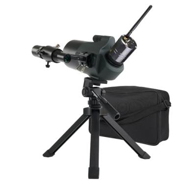 Imagem de SVBONY Mira SV41Pro Mini MAK Spotting com Finderscope e câmera WiFi SC001, telescópio de viagem de 28-84 x 80 mm, distância focal de 800 mm, mira Maksutov Spotter para digitalização visual de planeta