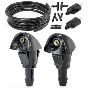 Imagem de Click&Fit Bocais de lavador de para-brisa ajustáveis compatíveis com Honda Civic 1987-2005, CR-V 1998-2011, Fit 01-08, Prelude 97-01, HR-V 99-06, Acura TSX RL RSX Integra – Lavador de limpador, 2