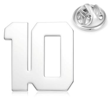 Imagem de HONEY BEAR 1 peça número de dígito masculino feminino 1/4/5/6/9/10/12/18/21/24 um/quatro/cinco/seis/nove alfinetes de lapela colarinho crachá broches para negócios casamento presente de formatura