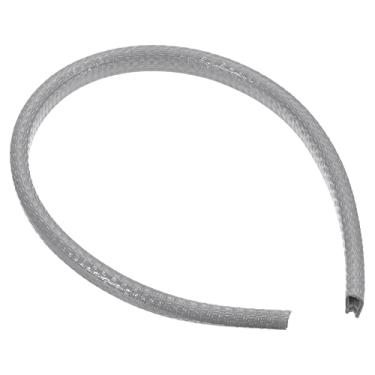 Imagem de Acabamento de borda de borracha de 0,5 m x 8 mm x 15 mm, protetor de borda afiada de metal para proteção de canto de canal U para janela de porta de mesa de skate, cinza