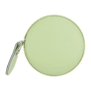Imagem de Generic Fita métrica redonda retrátil 150 cm/60 polegadas capa de couro macio alfaiataria fita métrica tamanho bolso para corpo, tecido, medidas de costura, verde