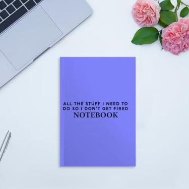 Imagem de Caderno de trabalho, anotações, anotações, acessórios de escritório engraçados, presentes para colega de trabalho, chefe, amigo, sobrinha, aniversário, formatura, roxo, notas de capa 14 x 21 cm, 40