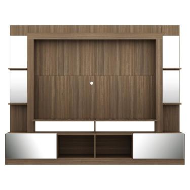 Imagem de Rack Estante com Painel Tv 65 e Espelho Oslo Madeirado