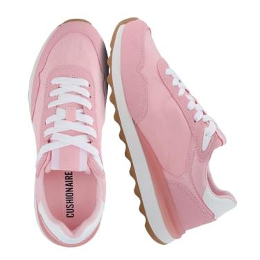 Imagem de CUSHIONAIRE Women's Kicks lace up Nylon Sneaker +Comfort Foam Pink 6.5W
