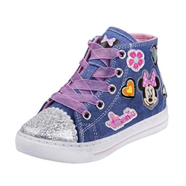 Imagem de Josmo Tênis feminino Minnie Mouse de cano alto, Jeans Multi, 12 Little Kid