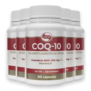 Imagem de Kit 5 Coenzima Q10 100mg Vitafor 60 Cápsulas