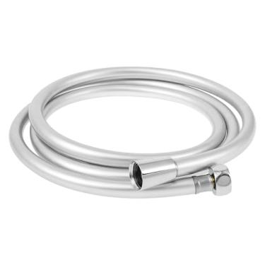 Imagem de LZVXTYM Mangueira de chuveiro 2M, mangueira de chuveiro longa de PVC com conexão de rosca padrão G1/2, substituição de mangueiras de chuveiro flexíveis para bidê de spray, limpeza de vaso sanitário