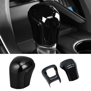 Imagem de USSDE Capa de manípulo de câmbio para Toyota Corolla 2019-2025, Corolla Cross 2022-2025, Camry 2018-2023, Avalon 2018-2025 Acessórios, protetor de acabamento de botão de câmbio automático de cobertura