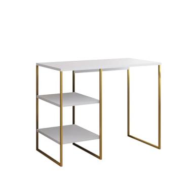 Imagem de Aparador Adega Bourbon Dourado Com Branco 95 Cm