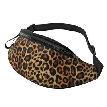 Imagem de Pochete bolsa de cintura ajustável para homens, mulheres, viagens, caminhadas, ciclismo, corrida, Estampa de leopardo, One Size
