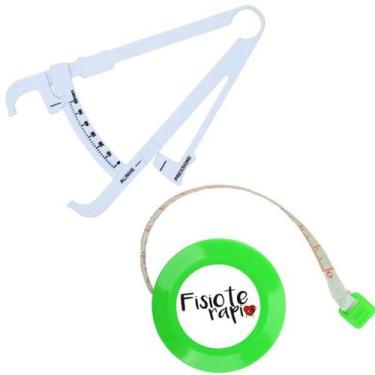 Imagem de Kit Avaliacao Fisica Medir Gordura Corporal Fita Metrica Imc Adipometr