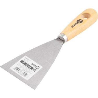 Imagem de Espátula Betumadeira Aço Carbono 3 8Cm Cabo Madeira Nove54