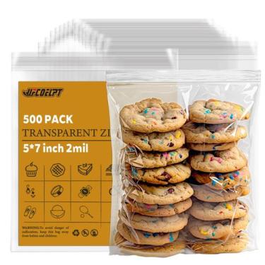 Imagem de Sacos transparentes com zíper UFCOELPT 5 x 7 polegadas e 2 mil com sel