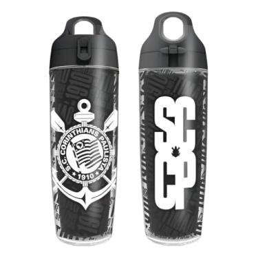 Imagem de Garrafa Squeeze Corinthians 600ml - Produto Licenciado, Tampa Emborrachada e Anatômica