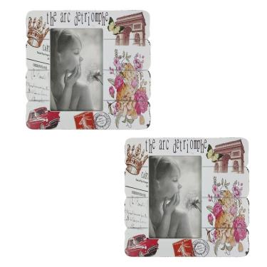 Imagem de Porta Retrato 10X15 Kit 2 Unidades Moldura Arco Do Triunfo