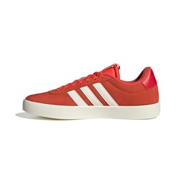 Imagem de adidas Tênis masculino Vl Court 3.0, Vermelho brilhante/branco/melhor escarlate, 3.5