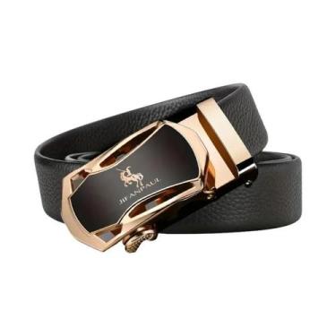 Imagem de Cinto De Couro Luxuoso Masculino Com Fivela Automática De Metal De Alt