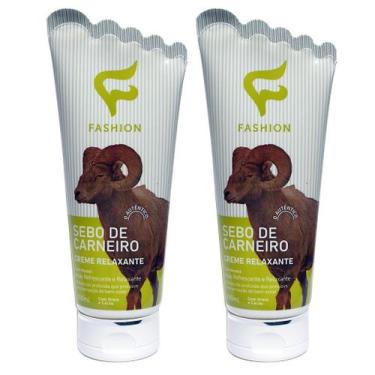 Imagem de Creme Sebo de Carneiro Relaxante 200ml Fashion  Kit 2 Frascos
