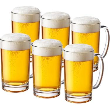 Imagem de Amazing Abby - Roxy - Copos de cerveja de plástico de 590 ml (conjunto de 6), canecas de cerveja, copos reutilizáveis, livres de BPA, à prova de estilhaçamento, seguro para lava-louças, perfeito para