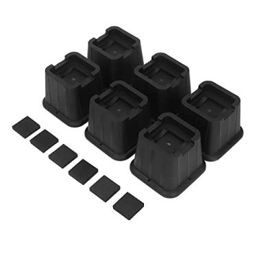 Imagem de Aqur2020 Elevadores de Cama Risers Móveis Risers, Risers Multifuncionais Pretos de Plástico de 3 Polegadas para Mesa Sofá Cadeira Máquina de Lavar Com Mais Espaço de Armazenamento e