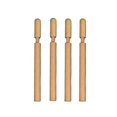 Imagem de GOGOGO Pacote com 4 pacotes de expansão de altura de prateleira de bambu ajustável nº 2 (natural, 0,78 x 6,69)