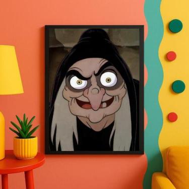 Imagem de Quadro Decorativo Bruxa Desenho Animado 33X24Cm - Quadros On-Line