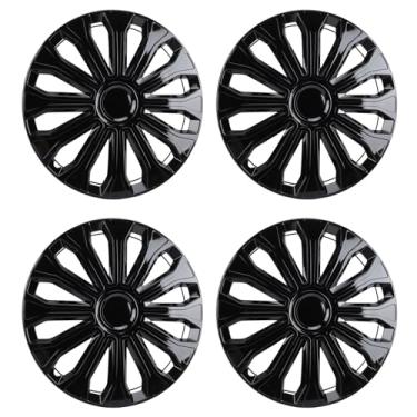Imagem de Luocute Calotas, 4 Peças de Capas de Roda de 17 Polegadas, Ajuste Universal para Rodas de Aço, Com Clipes Em Material ABS de Design, Substituição para 1500 Mercedes Sprinter Cargo Van (Preta)