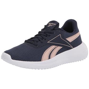 Imagem de Reebok Tênis de corrida feminino Lite 3.0, Vetor azul marinho/ouro rosa/branco, 8