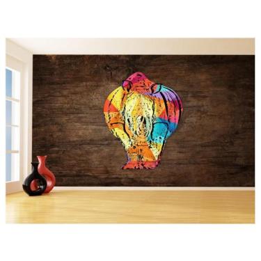 Imagem de Papel De Parede 3D Animais Pop Art Rinoceronte 3,5M Pxa526 - Você Deco
