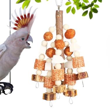 Imagem de Parrot Toys – brinquedos de gaiola de pássaros, jogos de mastigar – acessórios de gaiola de corda de nozes naturais, jogos interativos para Conure, Lovebird, arara, tentilhões, Mynah