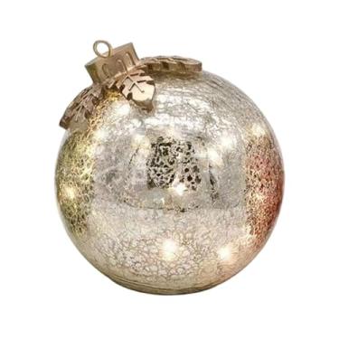 Imagem de Fancyes Bola de Natal Decorativa para Árvore de Natal, Enfeite Brilhante e Versátil, Pingente para Jardim, Aniversário e Guirlanda, Dourado