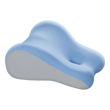 Imagem de WeiLaiKeQi Travesseiro de elevação de perna, travesseiro de leitura, presentes, cintura, costas, suporte de perna, portátil, ergonômico, espuma de memória para, Azul