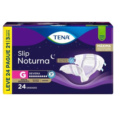Imagem de Fralda Tena Slip Noturna Tamanho G Leve 24 Pague 21 e Ganhe 3 Unidades