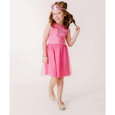 Imagem de Vestido Infantil Fantasia Aurora Disney Tam 4 a 10-11010, 8, Rosa