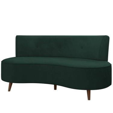 Imagem de Sofá 2 Lugares Para Sala Living 135cm Pés Palito Korah Z08 Veludo Verde - Mpozenato