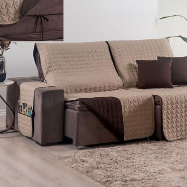 Imagem de Protetor de Sofá Retrátil Shield 400 Fios Assento 2,40m com Capas de Almofadas