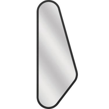 Imagem de Espelho Orgânico 60x160cm Moldura Preta Quarto Sala Banheiro